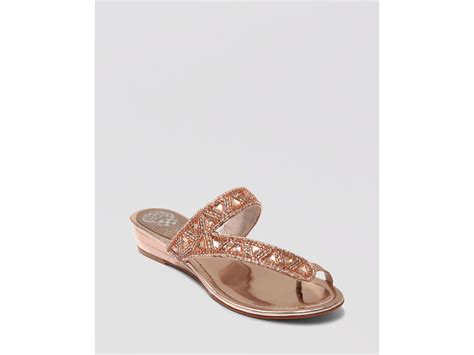 vince camuto rose gold sandals